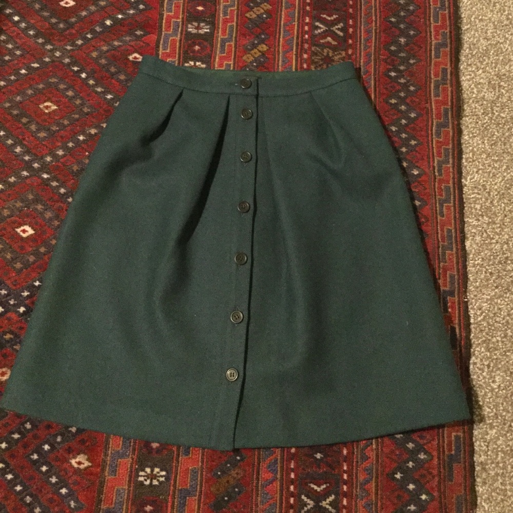 J Crew button front skirt in double serge wool, 2